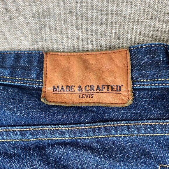 Levi's Made Crafted Tack Slim Denim Jeans Men's 29 Low Rise Blue Shyler Cut USA - Picture 9 of 16